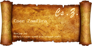 Cser Zamfira névjegykártya